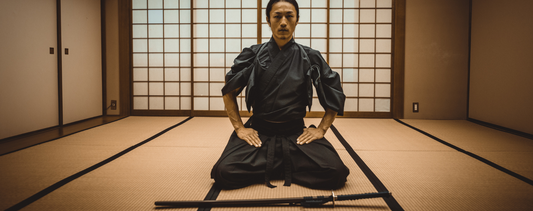 samourai assis sur un tatami