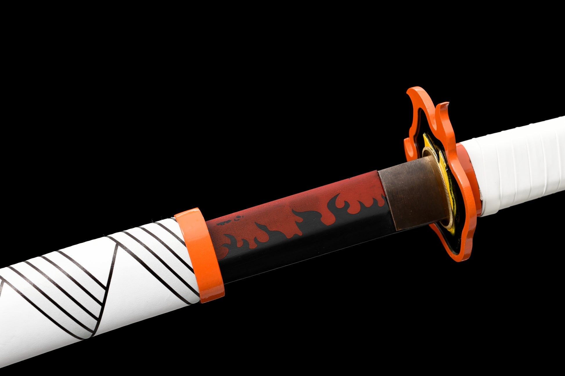 Katana de rengoku en bois dans demon slayer